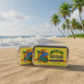 Two tins of Skully's Solid Cologne with a shark and palm tree design on a yellow label.