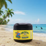 Skully's Beard & Body Conditioning Butter jar with yellow label and black lid on a white background