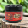Skully's Autumn Reserve beard and body conditioning butter jar with black lid on a white background
