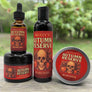 Skully's Autumn Reserve beard care product set including oil, wash, and balm