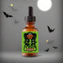 Skully's Zombie Brew beard oil bottle with green label on a white background
