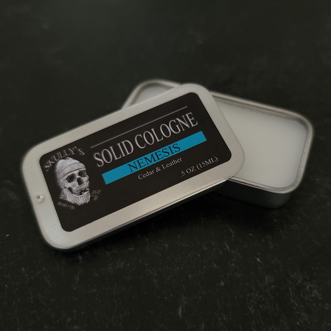 Solid Cologne - Nemesis - Cedar / Leather scented cologne balm