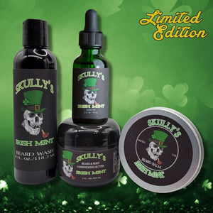 Irish Mint st patricks day chocolate and mint beard care kit by skullys beard oil