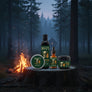 Skully's Ember Pine beard care product set on a white background