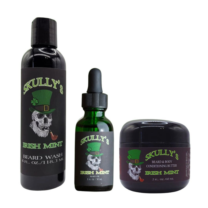 Irish Mint (St Patrick's Day Limited Edition) Beard oil, Beard wash & Beard Butter Combo Pack - Only Available Until  4/1