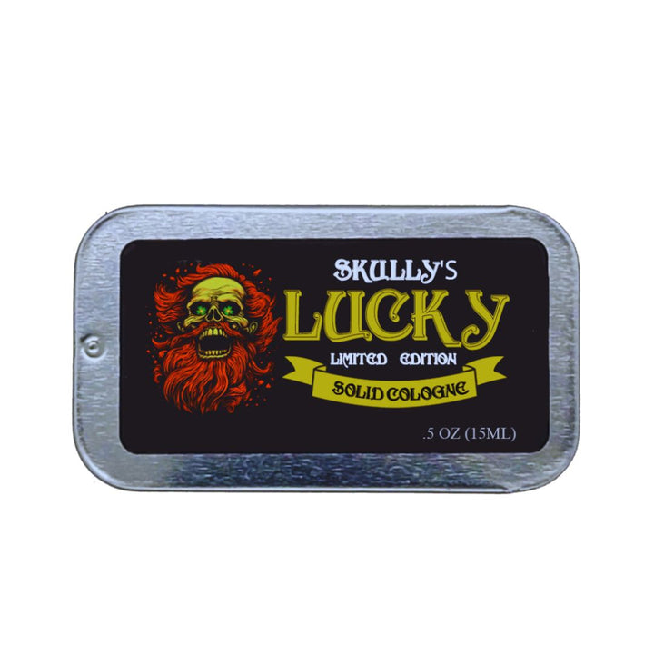 Lucky Seasonal Limited Edition Solid Cologne .5 oz. redwood, grapefruit, amber, saffron solid cologne