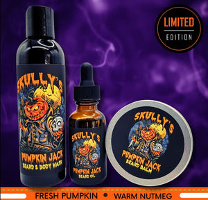 Pumpkin Jack Beard oil, Beard Wash & Beard Balm Combo Pack ( Seasonal Limited Edition) Available Until 11/15