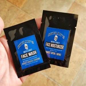 Face Wash & Face Moisturizer Samples, face wash samples, face moisturizer samples, mens face wash , skully's beard oil 
