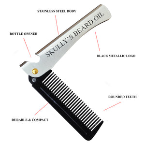 Folding Comb (Silver Handle) & Solid Cologne combo pack