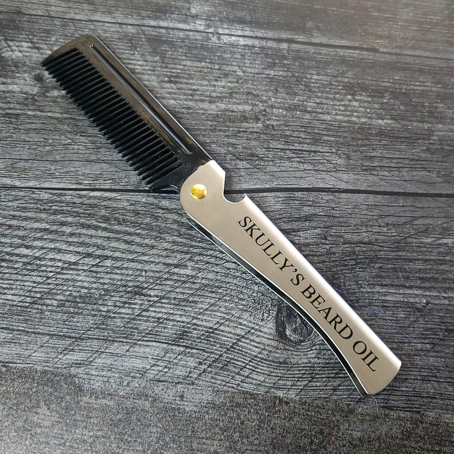 beard stainless steel folding comb, folding comb, folding pocket comb, pocket comb