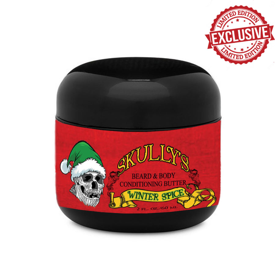 Winter Spice (Holiday Limited Edition) Beard & Body Conditioning Butter 2 oz. Available until December 31st, beard butter by Skullys Beard Oil