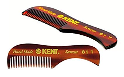 Kent Handmade Small Mustache Comb-Sawcut 81T