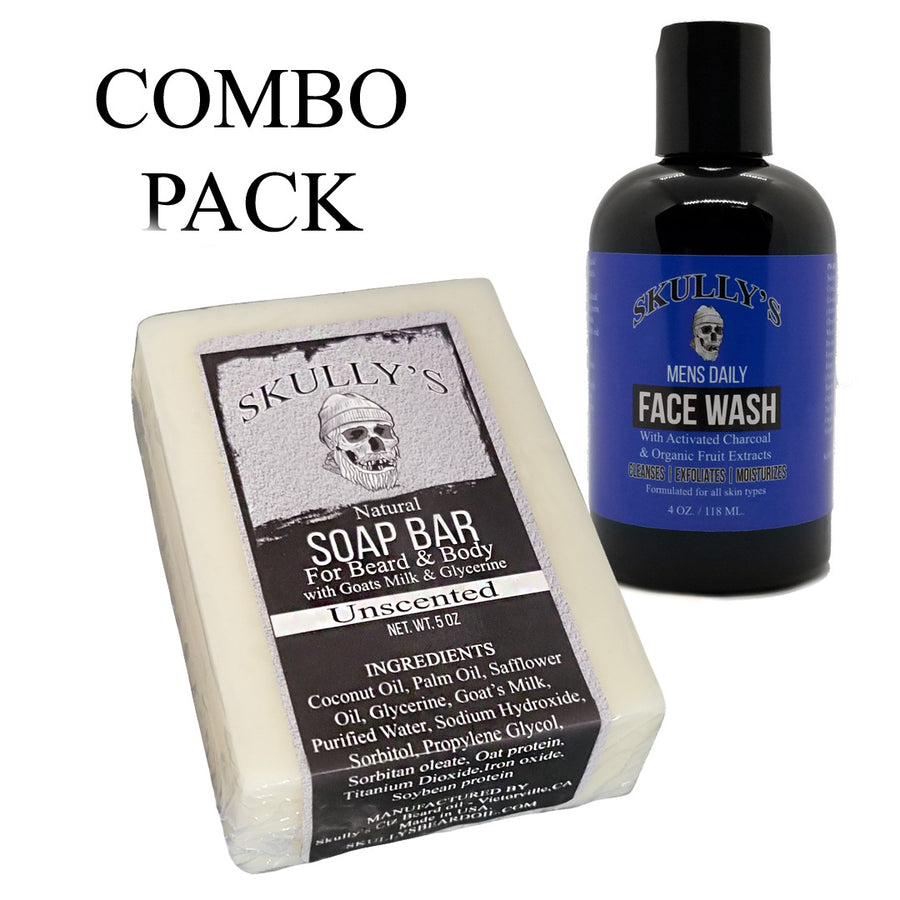 Goats Milk Soap Bar & Activated Charcoal Face wash Combo Pack
