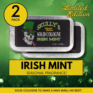 Irish Mint st patricks day chocolate and mint solid cologne 2 pack by skullys beard oil