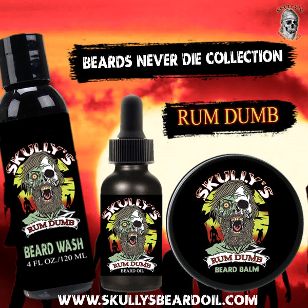 Rum Dumb Beard Oil, Beard Balm & Beard Wash by Skully's beard oil. The best beard oil for growth and thickness. Bears oil