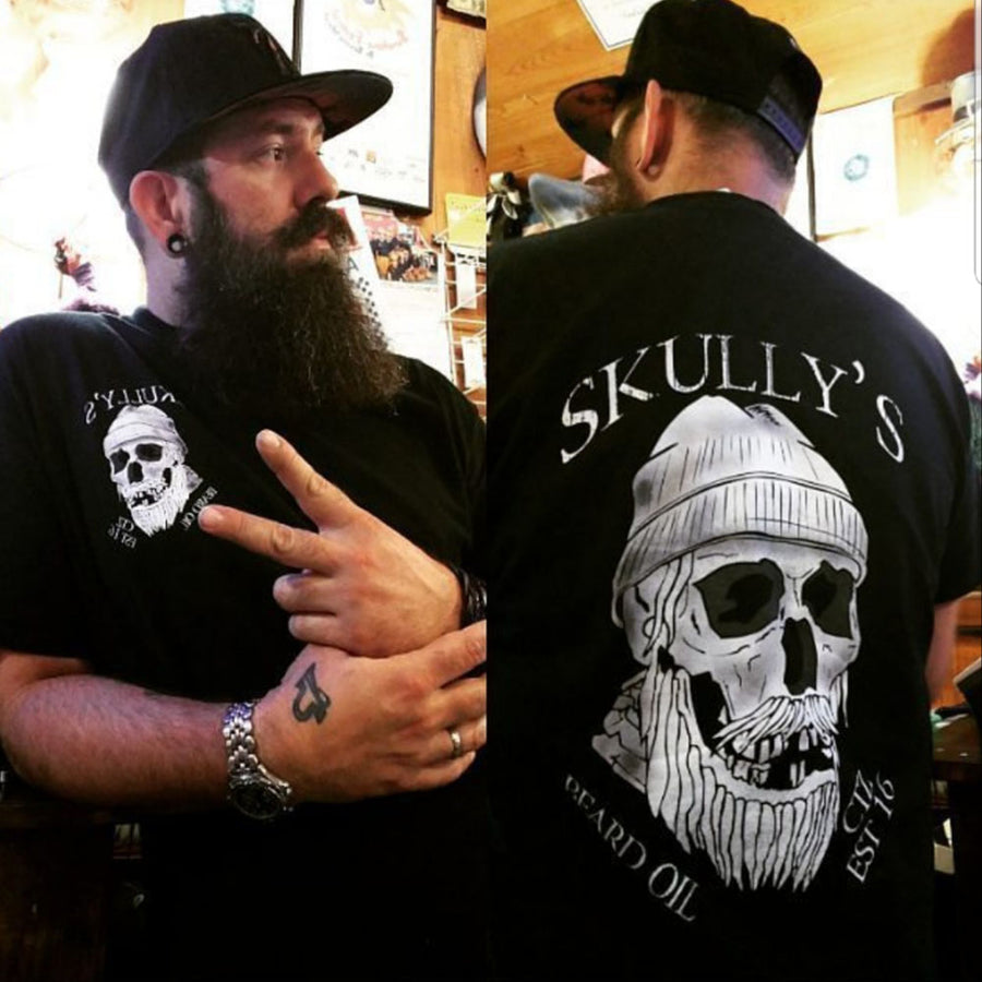 Skully's Tee Shirt and 1 oz Beard Oil combo (Your choice of scent) - Skully's Ctz Beard Oil