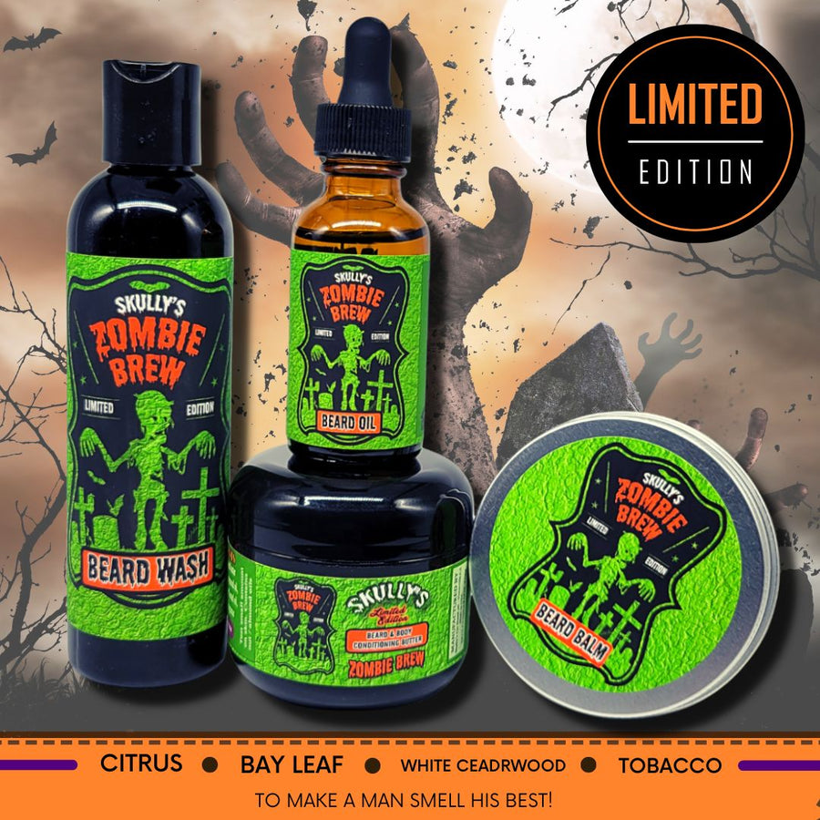 Zombie Brew Super Bundle (Seasonal Limited Edition) Tobacco & Bayleaf scented beard care products