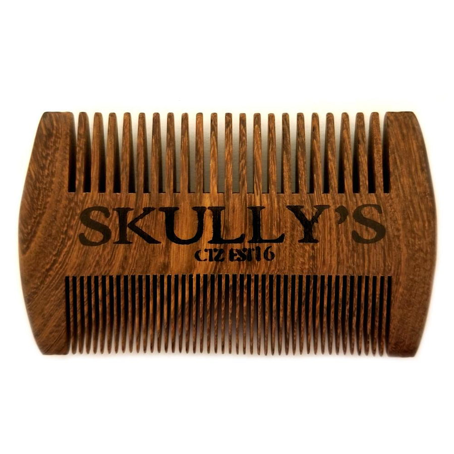 Skully's Sandalwood Double-Sided Comb