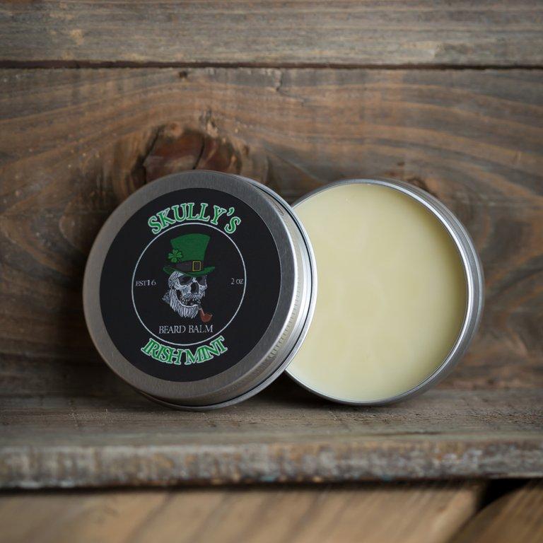 Irish Mint chocolate and mint beard balm by skullys beard oil