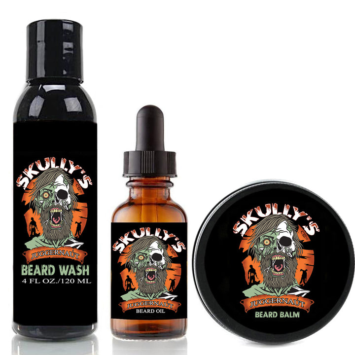 Juggernaut Beard Oil, Beard Balm & Beard Wash Combo Pack (Beards Never Die Collection)