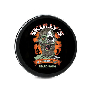 Juggernaut, vetiver beard balm, oudwood beard oil, leather beard balm by skullys beard oil