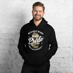 Beard pride hoodie by Skully's Beard Oil, beard hoodie, mens beard hoodie