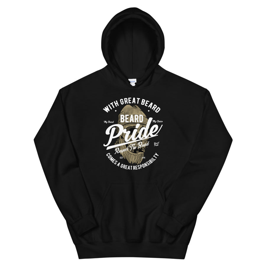 Beard pride hoodie by Skully's Beard Oil, beard hoodie, mens beard hoodie
