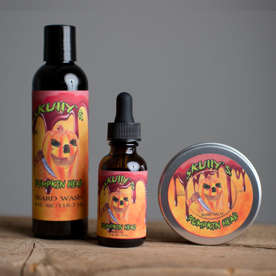 Pumpkin Head Combo Pack (Halloween Limited Edition) Only Available Until October 31st - Skully's Ctz Beard Oil