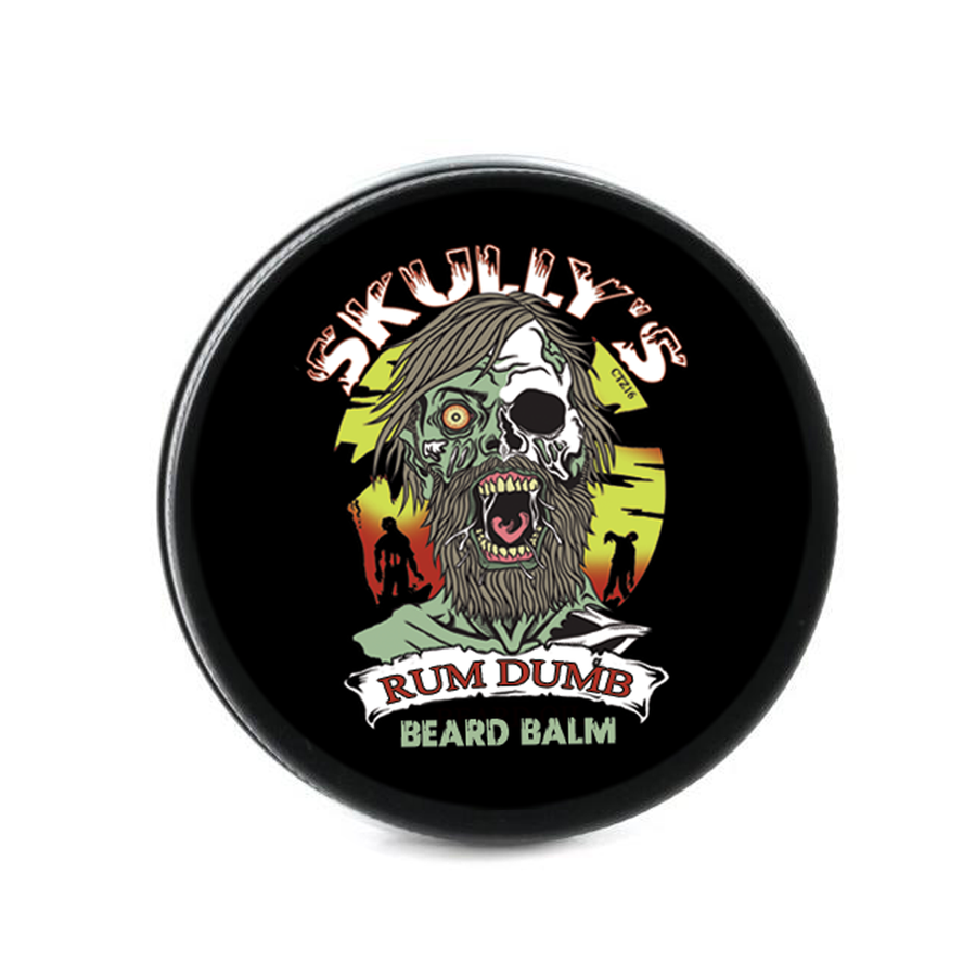 Rum Dumb Beard Oil & Beard Balm Combo Pack (Beards Never Die Collection) Bay rum beard oil and beard balm, zombie beard balm, skullys ctz beard oil