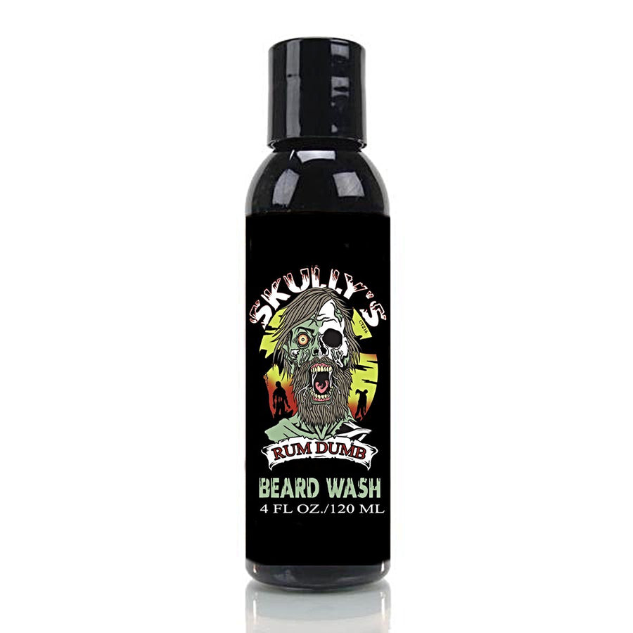 Rum Dumb Bay Rum Beard wash by Skully's Beard oil. The best beard wash beard shampoo on the market. 