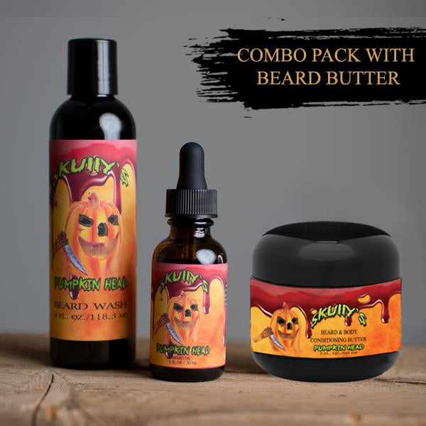 Skully's "Pumpkin Head" Beard oil, Beard butter & Beard wash (Halloween Limited Edition) by Skully's Beard Oil